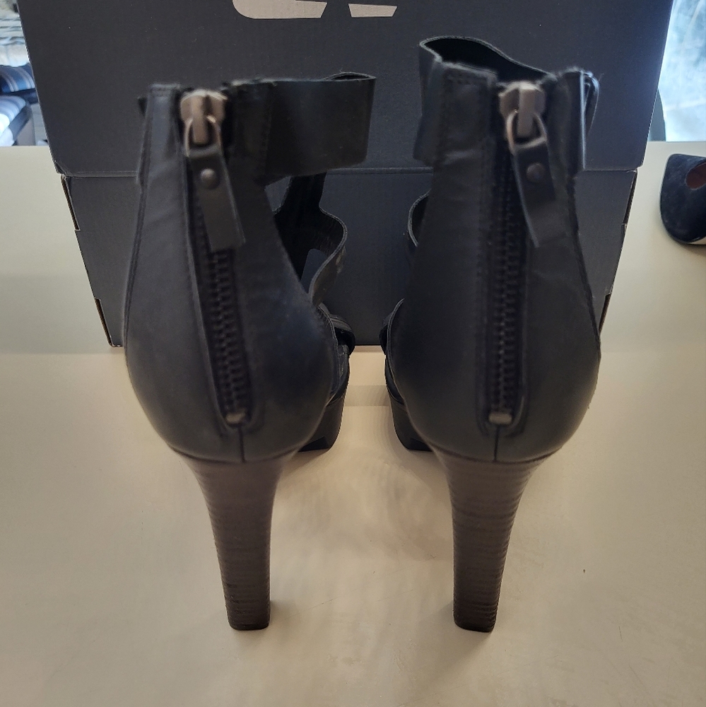 VIC MATIE Leather High Heeled Grip Fast Sole Platform Sandals Shoes - Sz EU 39 - Picture 12 of 16